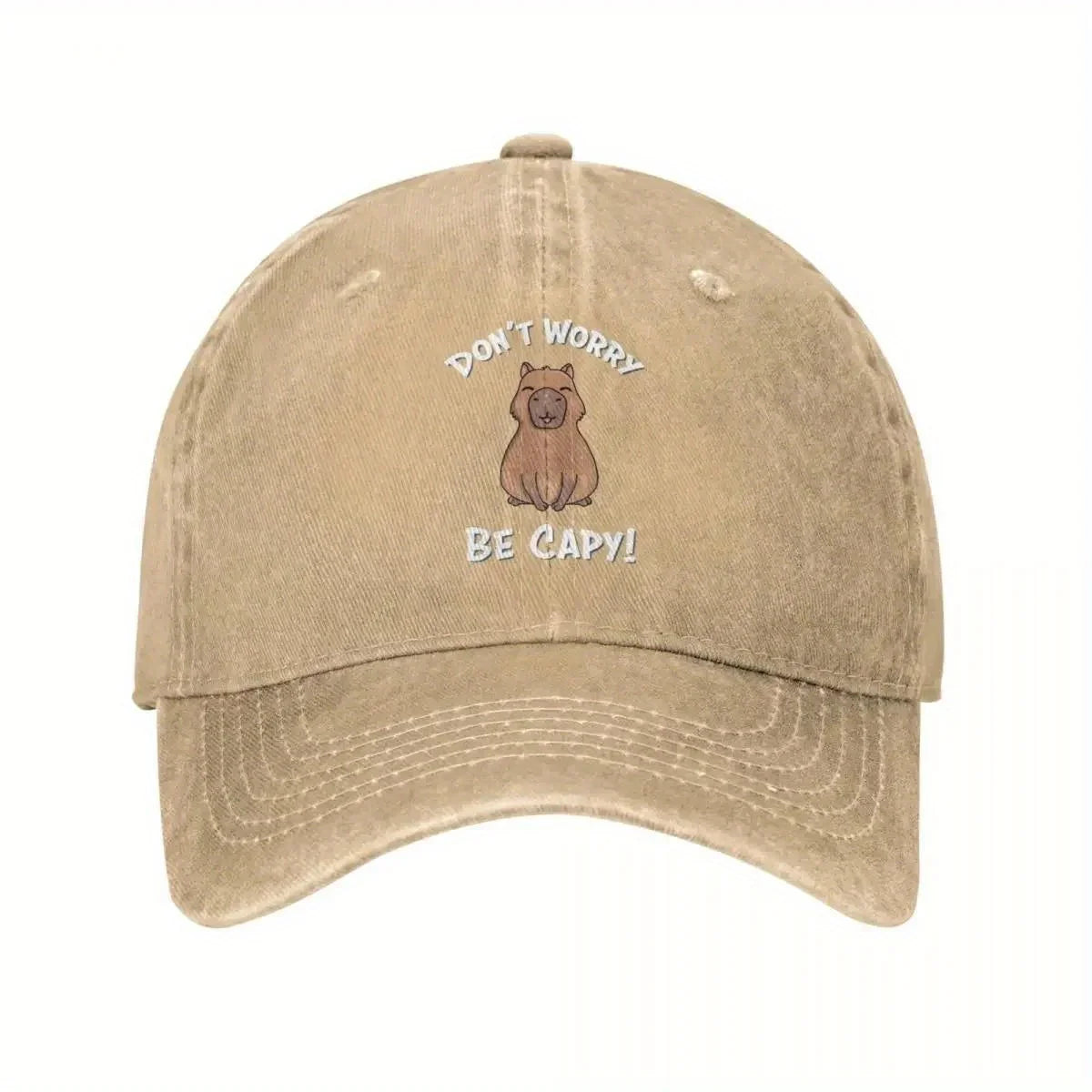 Don't Worry Be Capy Capybara Baseball Cap