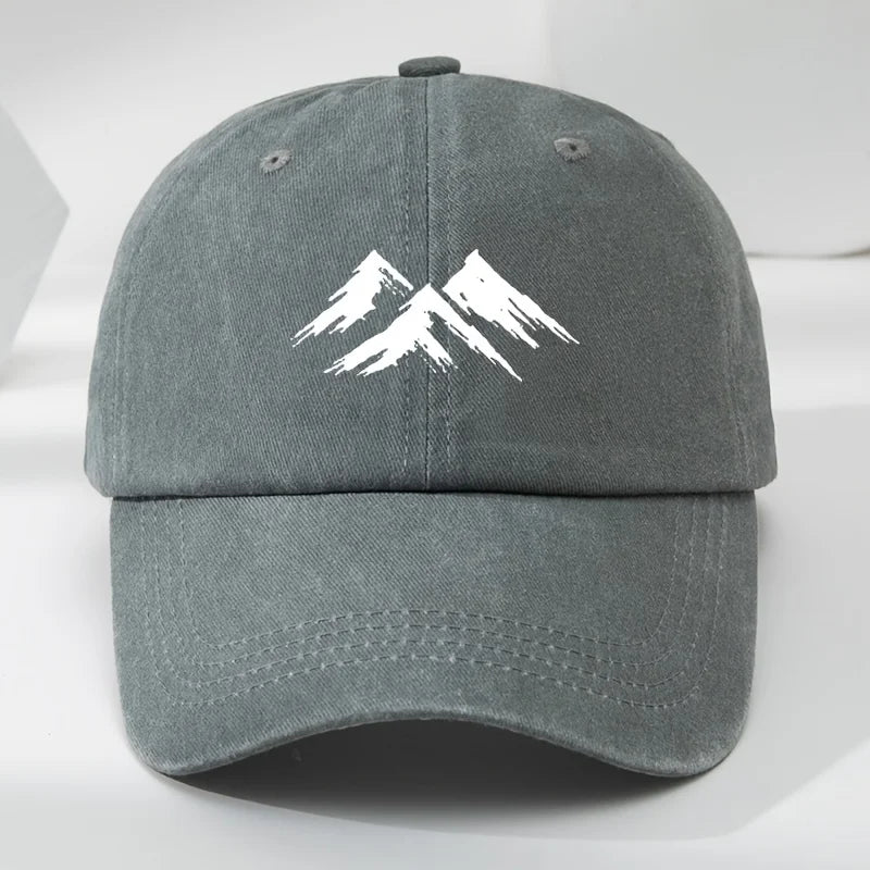 Interesting Baseball Cap Mountain Print