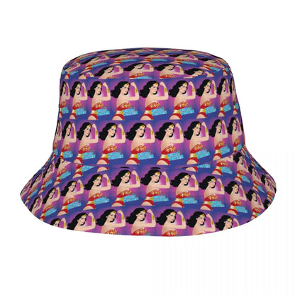 Vintage Superhero Comic Book Collection Pattern Bucket Hat