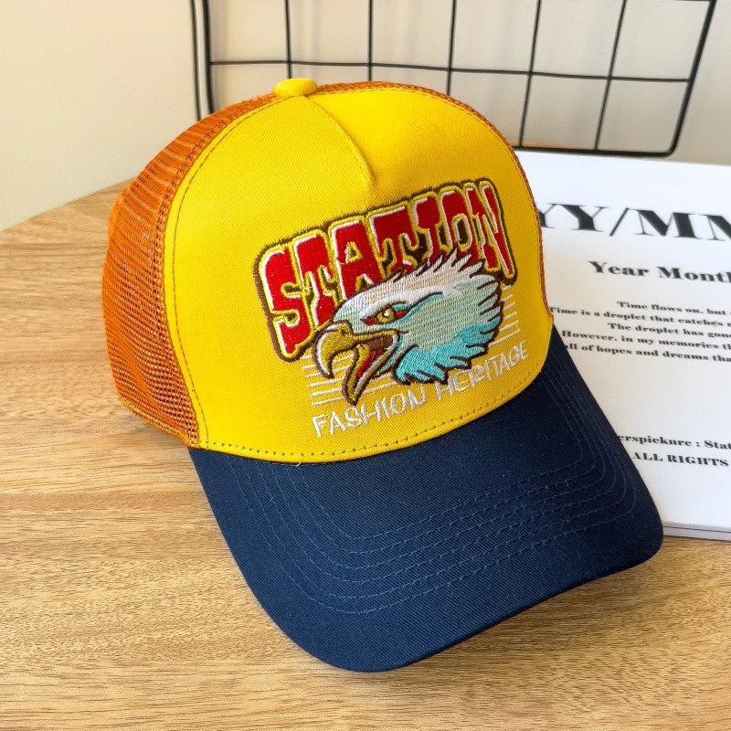 American Retro Baseball Cap Mesh Breathable UPF50+