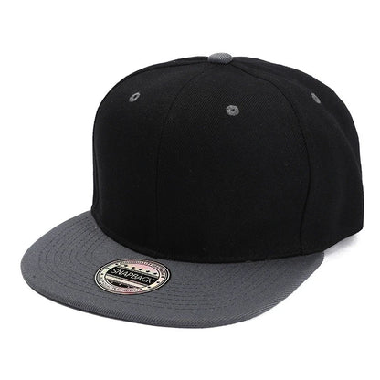Color-Blocked Flat-Brim Baseball Cap Versatile Sunshade and Sun Protection Hat Hip-Hop Hat Snapback Caps
