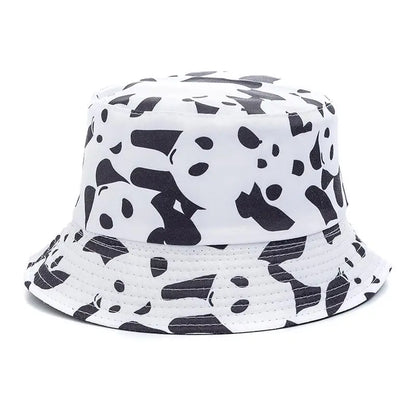 Unisex Bucket Cap Fruit Printing Hats Summer Double-sided Wear Man Women