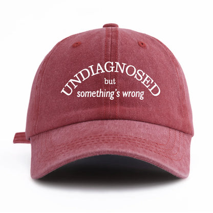 SOMETHING WRONG Print Washed Baseball Cap For Adults