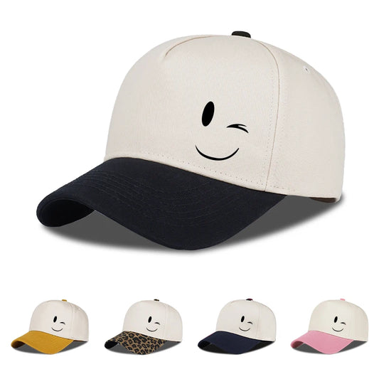 Smiley Face Printed Baseball Cap