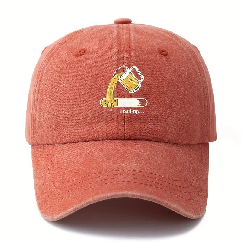 Adjustable Baseball Cap For Women With Fun Beer Print For Daily Leisure