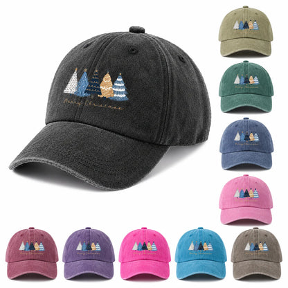 Vintage Washed Baseball Cap with Eee Merry Graphic