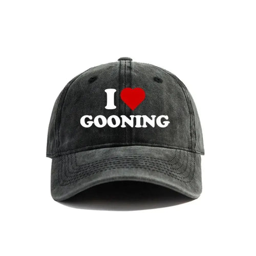 Funny I Love Gooning Printed Baseball Cap
