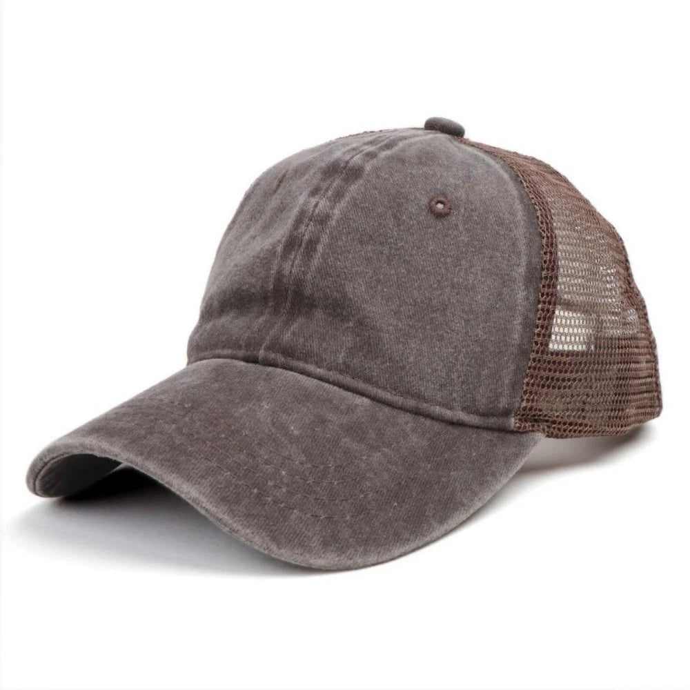 Washed Baseball Cap Outdoor Mesh Cap Sports Fashion