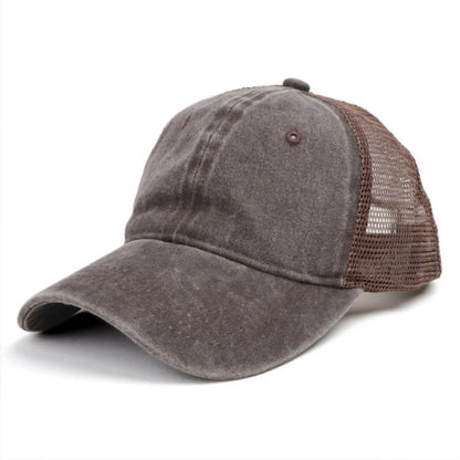 Washed Baseball Cap Outdoor Mesh Cap Sports Fashion