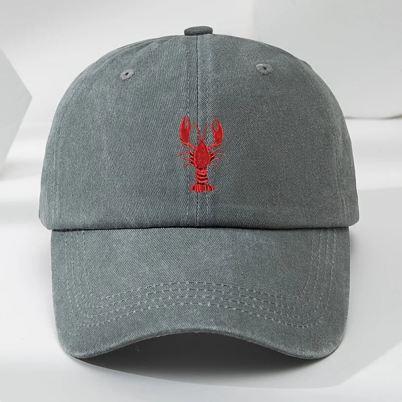 Unisex Leisure Fun Lobster Embroidered Baseball Caps