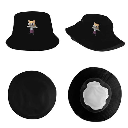 Summer Panama Caps Neco Arc Funny Neko Memes Bucket Hats