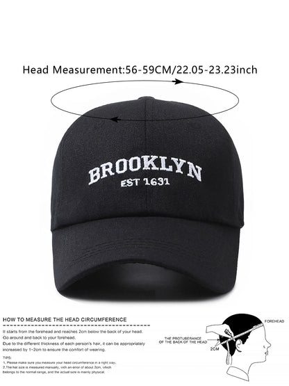 Letter Embroidered Baseball Cap Unisex Couple Baseball Cap