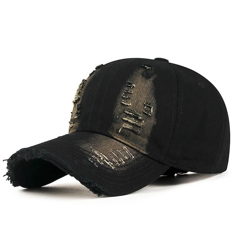 Cool Fashion Women Men Ripped Denim Cotton Baseball Cap Male Female Four Seasons