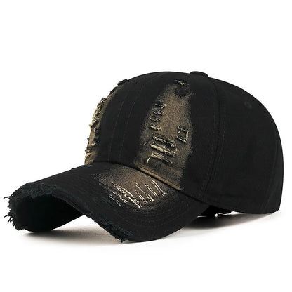 Cool Fashion Women Men Ripped Denim Cotton Baseball Cap Male Female Four Seasons