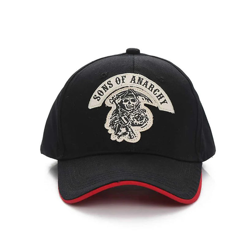 Fashion Unisex Baseball Caps SOA Sons Of Anarchy Skull Embroidery For Men Women