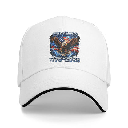 American Bald Eagle 1776 2026 250 Anniversary USA Baseball Cap