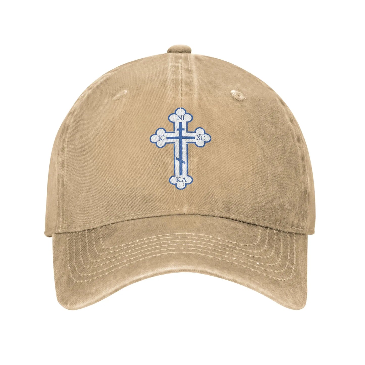 Russian Orthodox Cross PrintDenim Cap Casual Baseball Caps