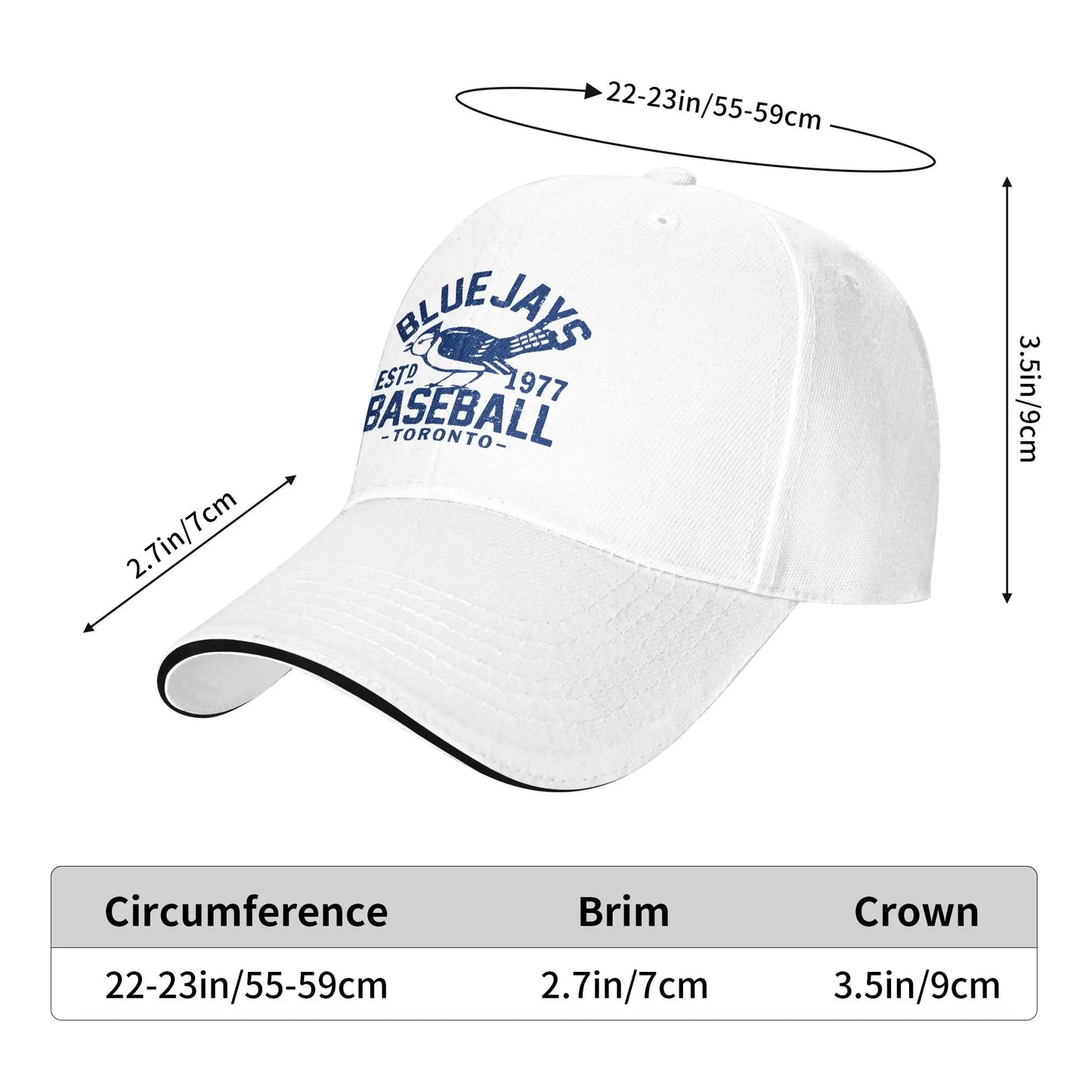 Vintage Blue-Jays-Bird Adjustable Hat Summer Golf Baseball Caps