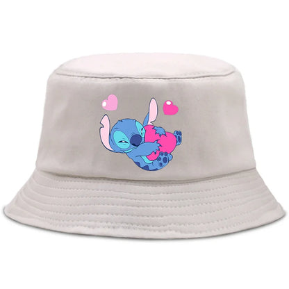Lilo Stitch Parent-child Bucket Hat Summer Panama Bucket Cap Women Men