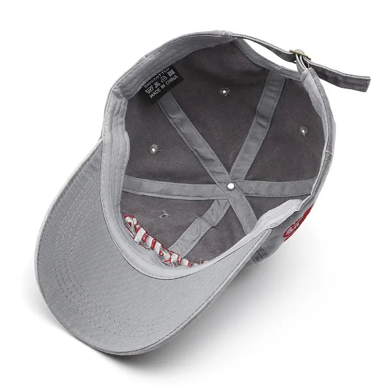 Unisex Cotton Baseball Cap Vintage Washed with Alphabet  ALWAYS Embroidery - Hip-Hop