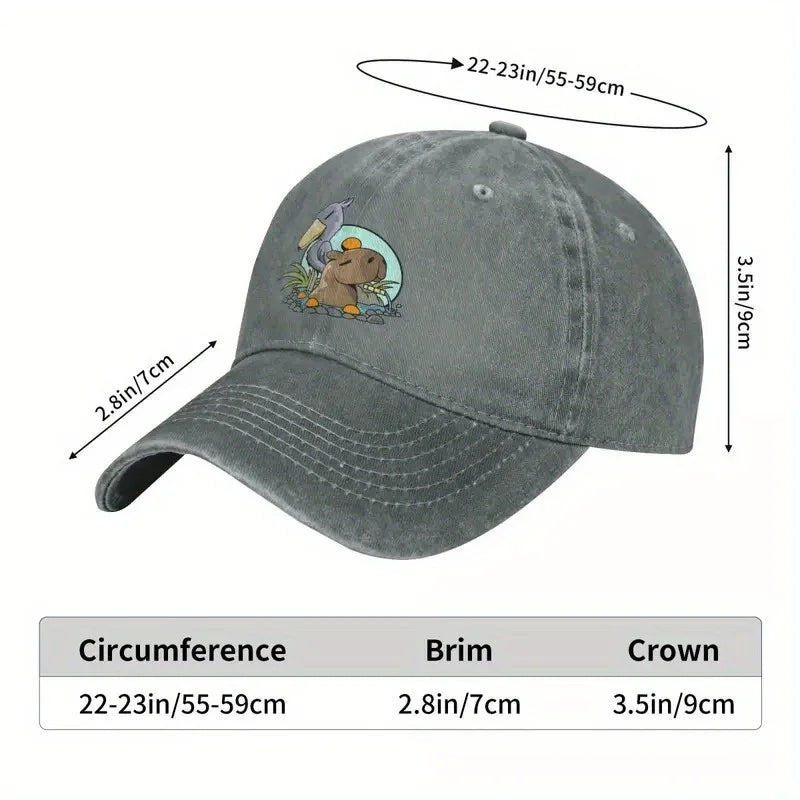 Shoebill Stork & Capybara Baseball Cap