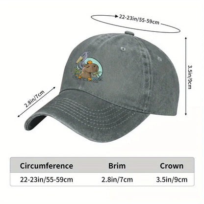 Shoebill Stork & Capybara Baseball Cap