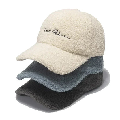 Warm Sun Hat Plush Baseball Cap Winter