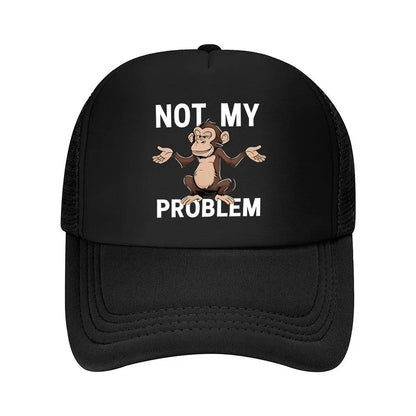 Vintage Baseball Cap Monkey NOT MY PROBLEM 2D Print 2026 Mesh Baseball Cap
