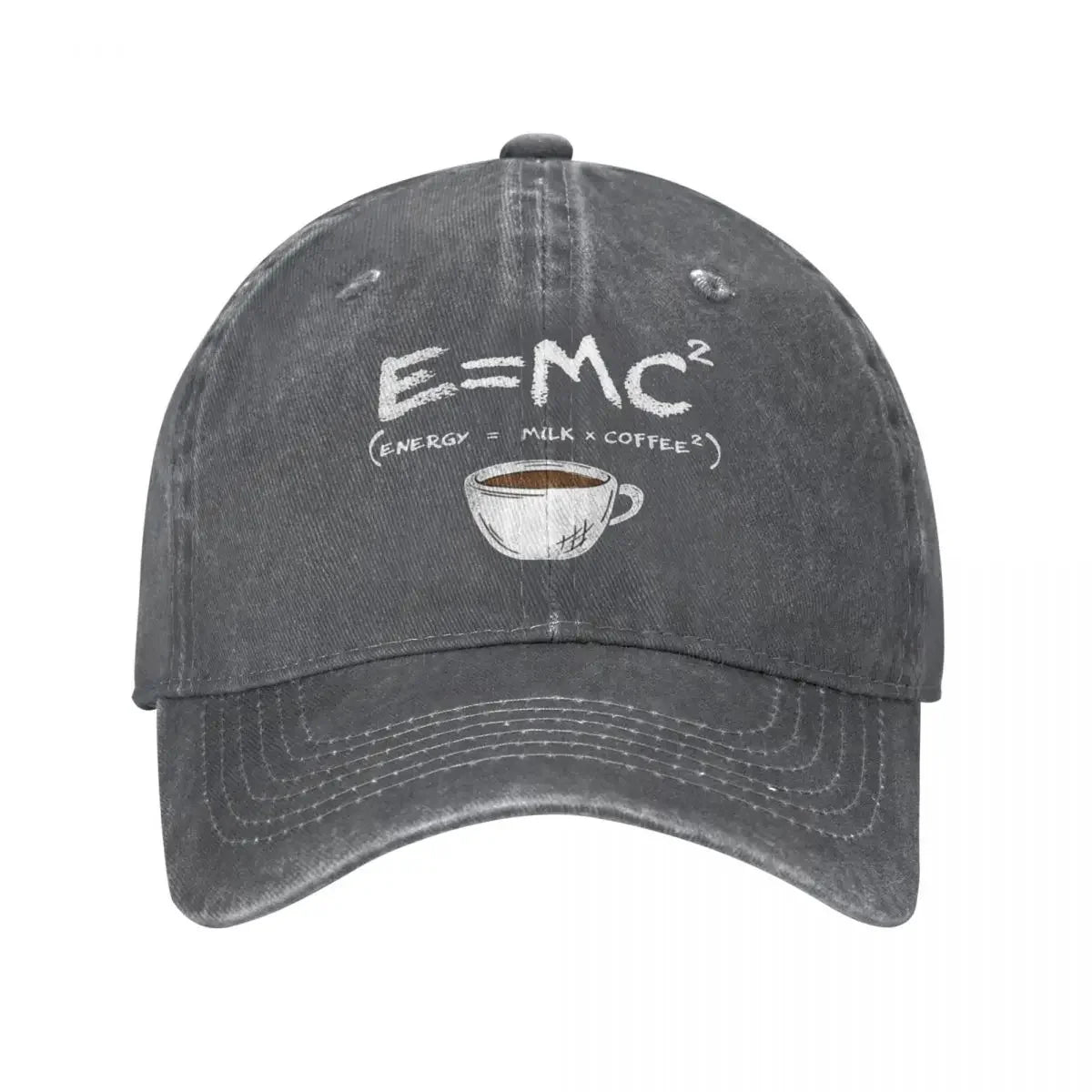 Vintage Energy=Milk+Coffee E=MC Baseball Caps