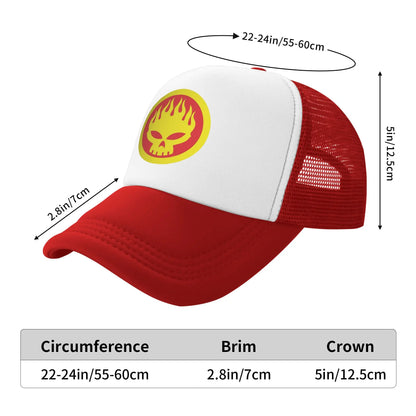 Adult Manic Skull The Offspring Baseball Hat Fitted Mesh Baseball Cap