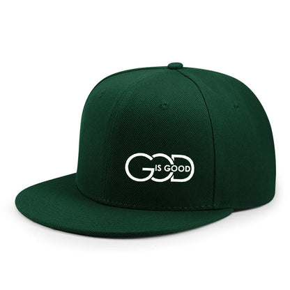 Unisex Adjustable Snapback Cap Street Flat Brim Hat Printed GOD IS GOOD