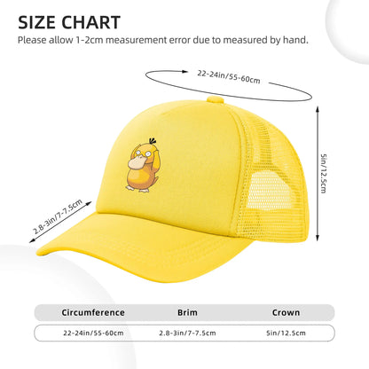 Unisex Psyduck Pokemoned Trucker Hat Mesh Baseball Caps