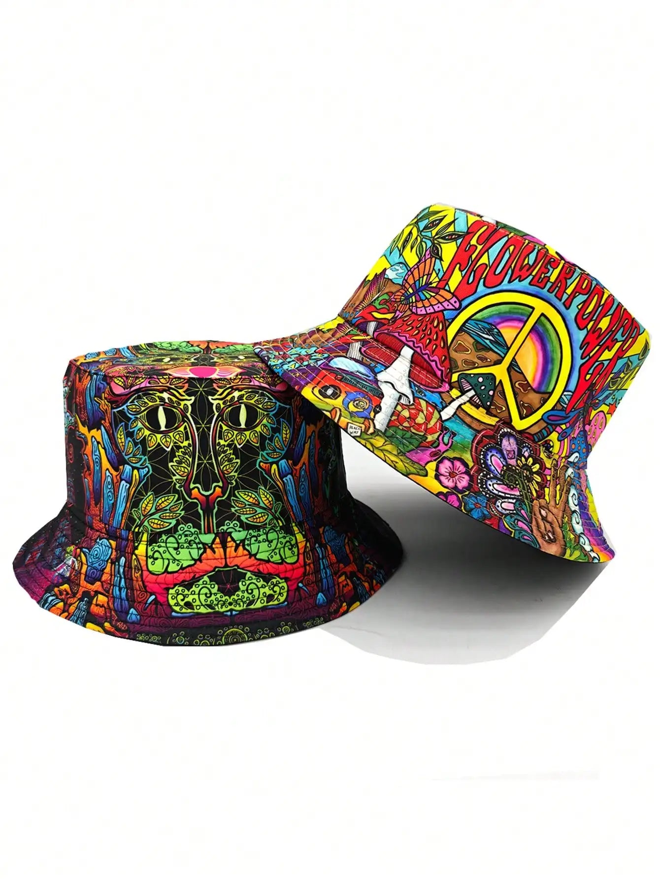 Casual Summer "Peace Love" Print Vacation Bucket Hat