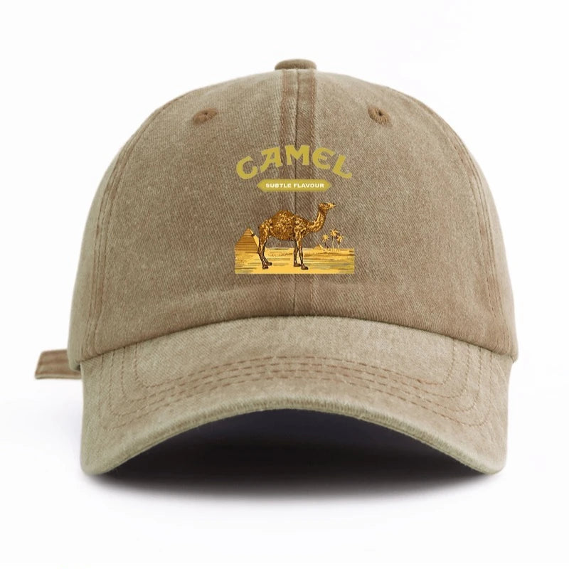 CAMEL Print Washed Baseball Cap