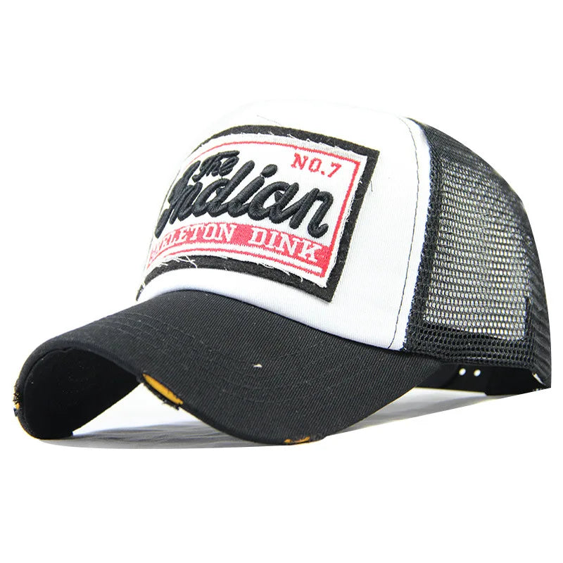 Streetwear Letter Embroidery Mesh Dad Baseball Cap Fashion Snapback Hip Hop
