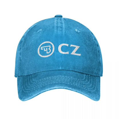 White CZ Guns Logo Unisex Baseball Caps