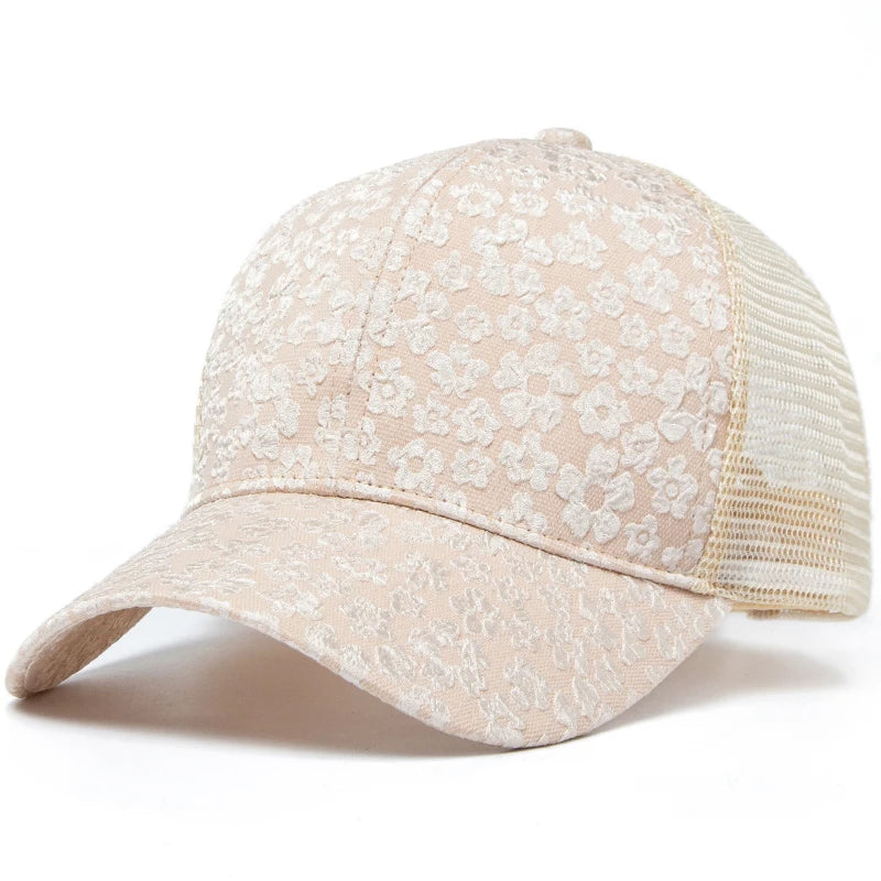 CNTANG New Print Mesh Caps Fashion Women Baseball Cap