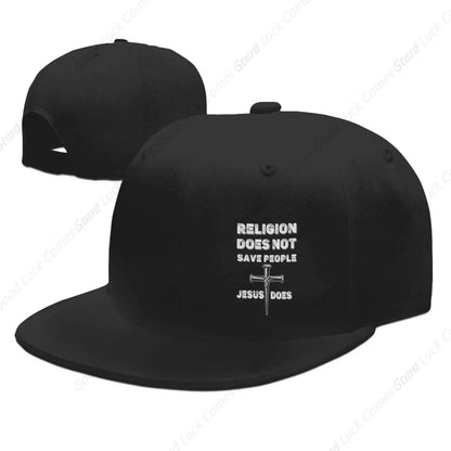 Religion Does Not Save People Jesus Does Snapback Caps