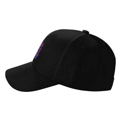 1 Piece Cute Kawaii Axolotl with Colorful Hearts Splash Baseball Cap