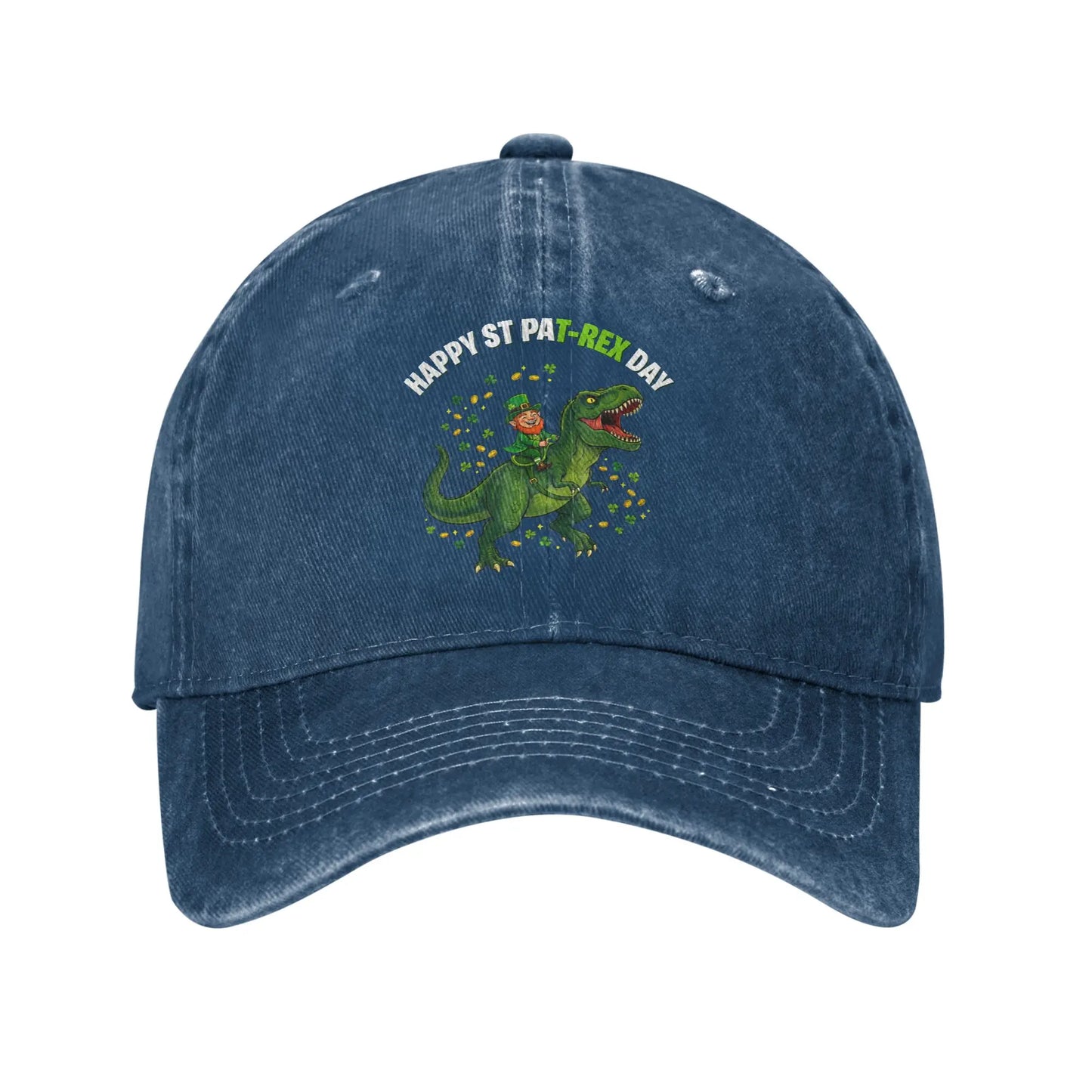 Dino St Patricks Day Kids Saint Patricks Boys Leprechaun Baseball Cap