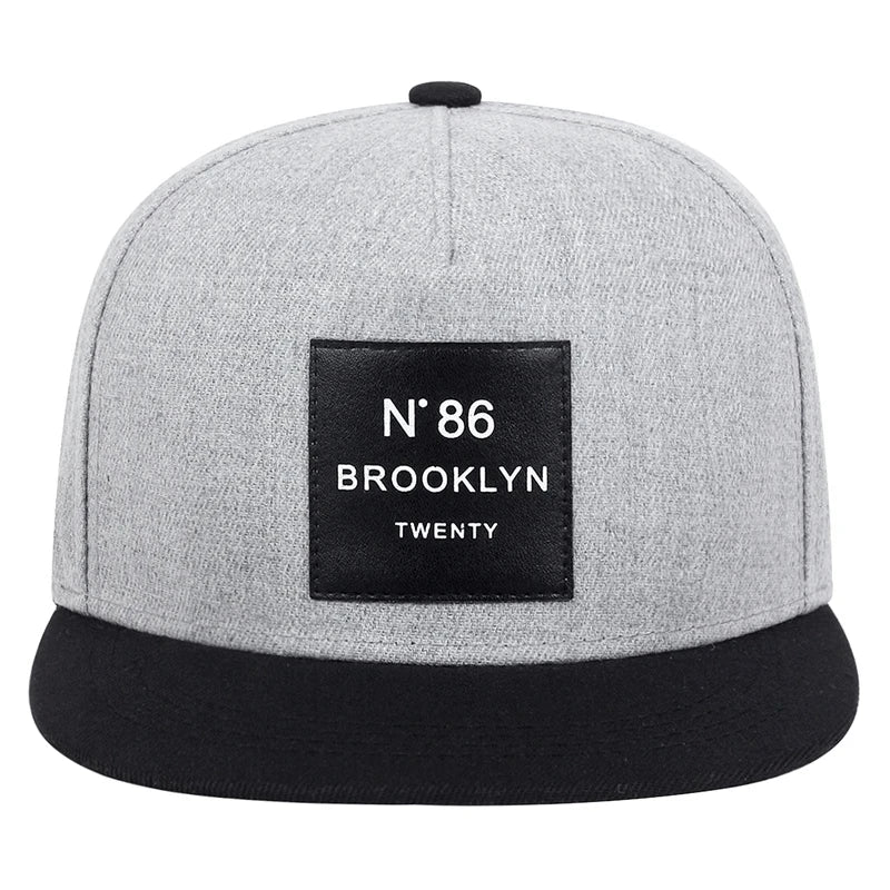 BROOKLYN Baseball Cotton Adjustable Snapback Hat Leather Label N86 Hip Hop Caps