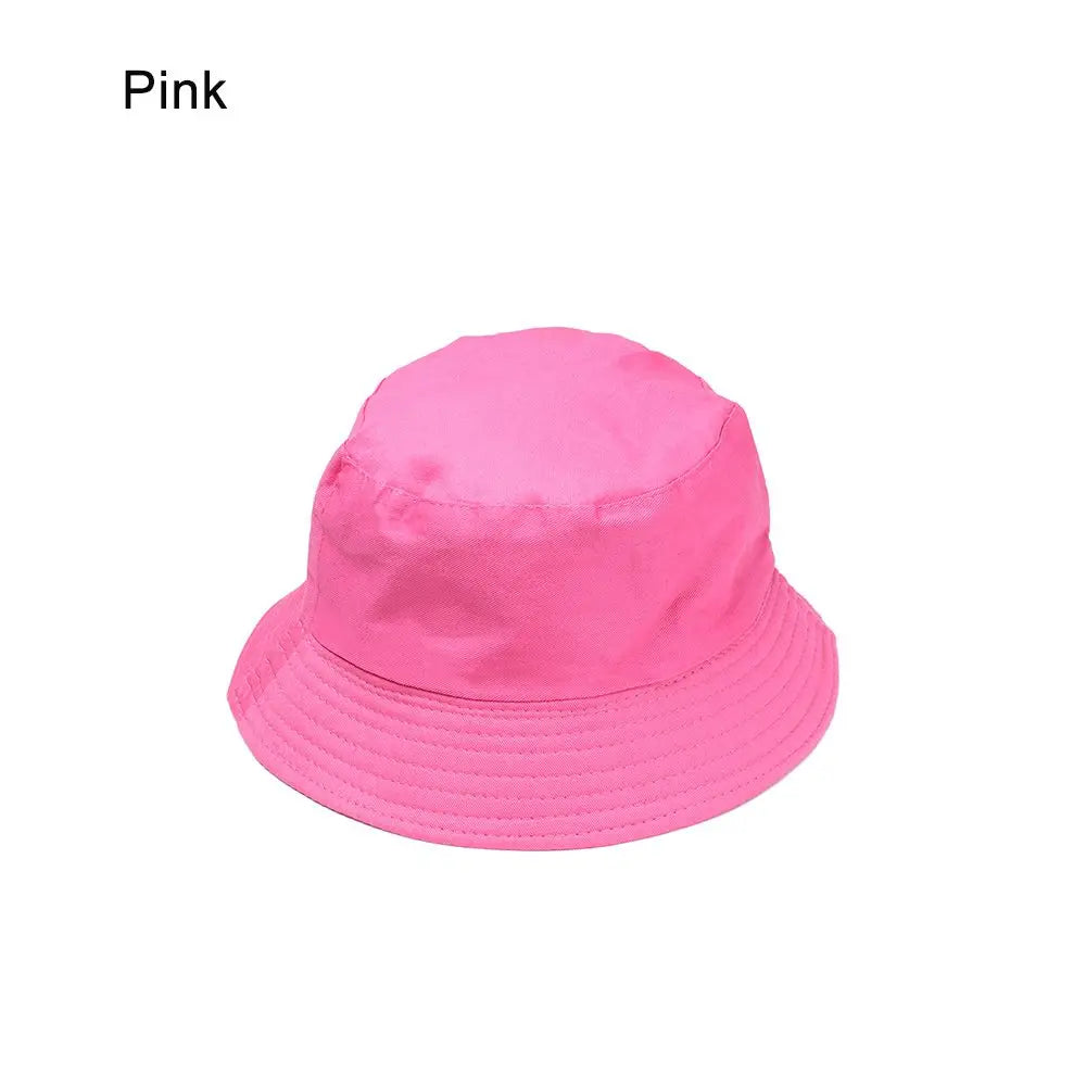 Women Men Outdoor Sunscreen Casual Candy Color Bucket Hat Sun Caps Fisherman Cap