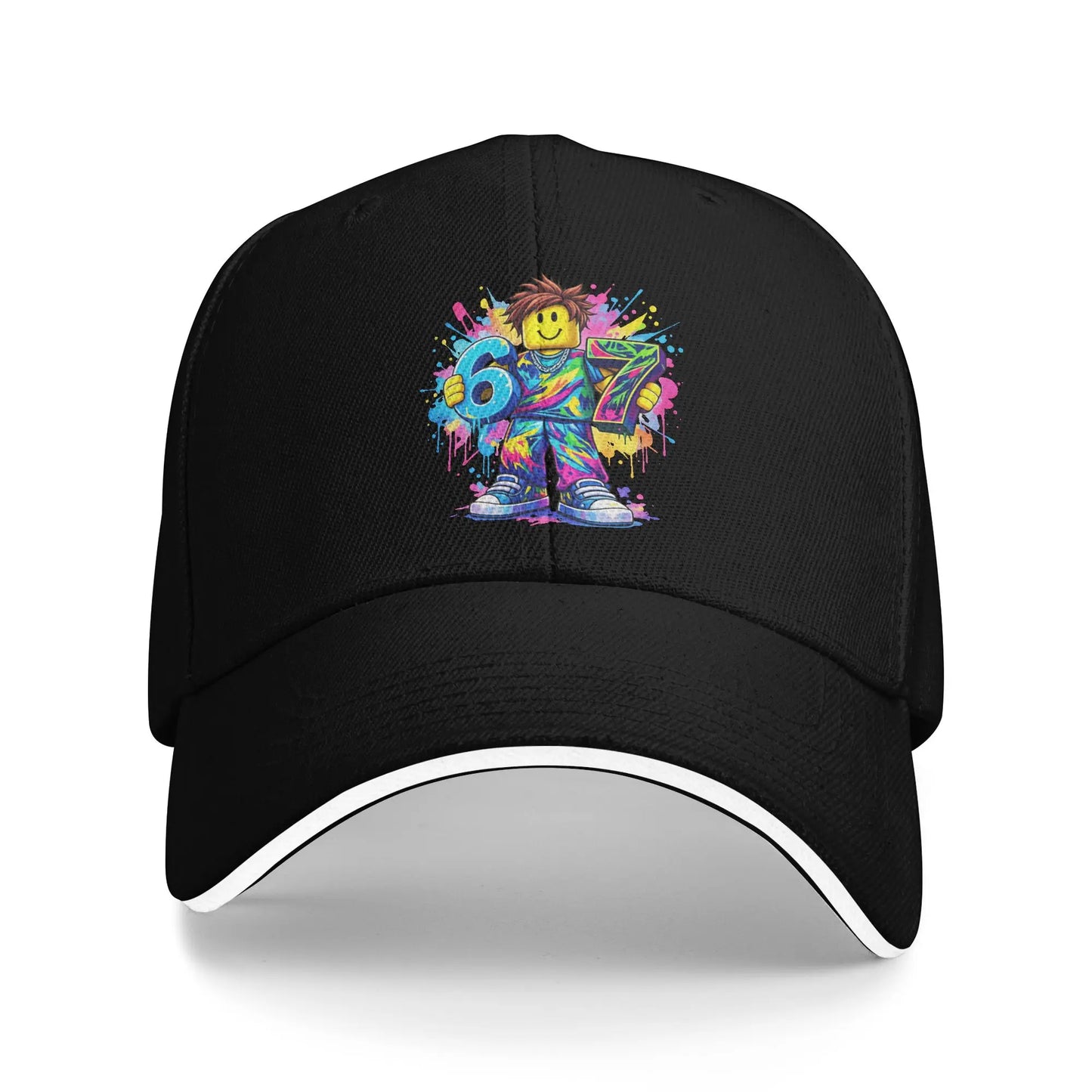 Meme 67 Six Seven 6 7 Steal a Brainrot Los 67 Baseball Caps
