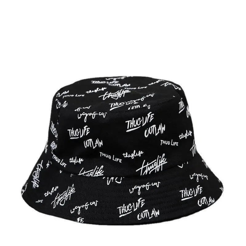 Unisex Style Trendy Versatile Double-Sided Printed Fisherman Hat
