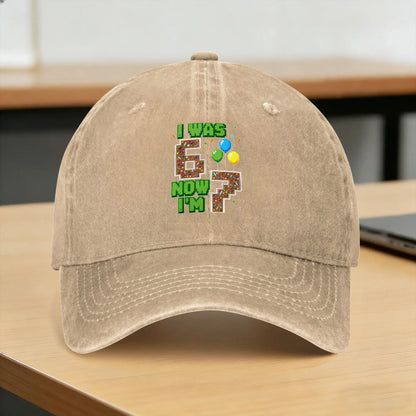 I was 6 Now Im 7 Video Gamer Birthday Boy Gift Casual Baseball Cap