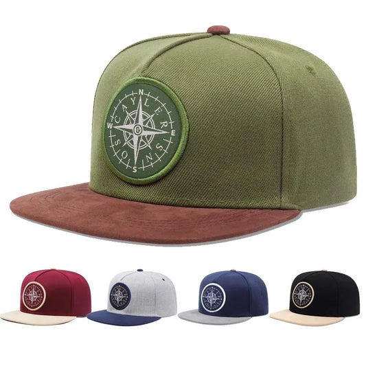 Fashion Handsome Street Photography Compass Labeling Pattern Versatile Casual Sports Snapback Cap