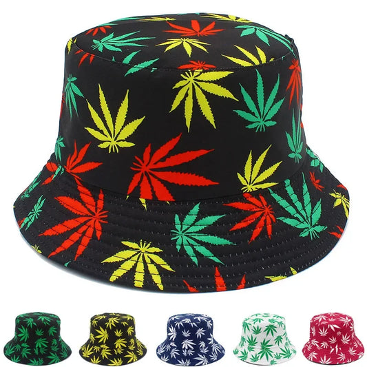 Hats Outdoor Fishman Cap Wide Brim Beach Panama Maple Leaves Sun Caps Men Women Bucket Hat