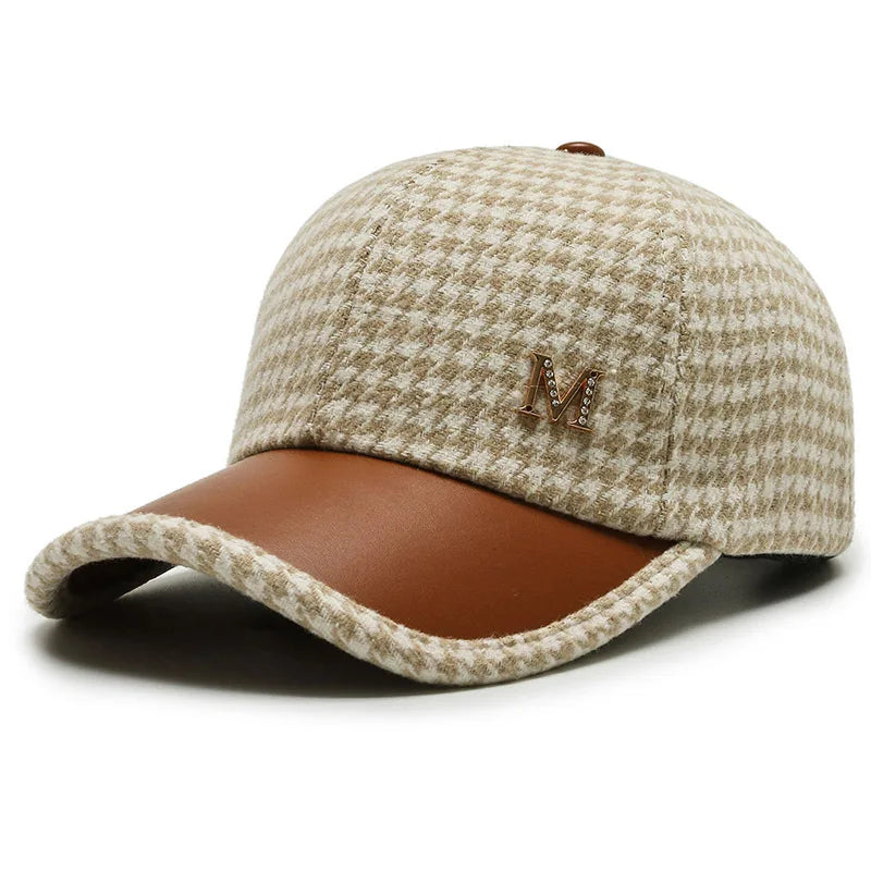 Fashions Check Baseball Cap For Women