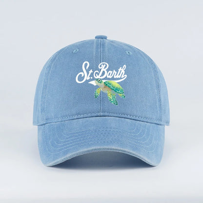 "St. Barth" Sea Turtle Washed Baseball Cap