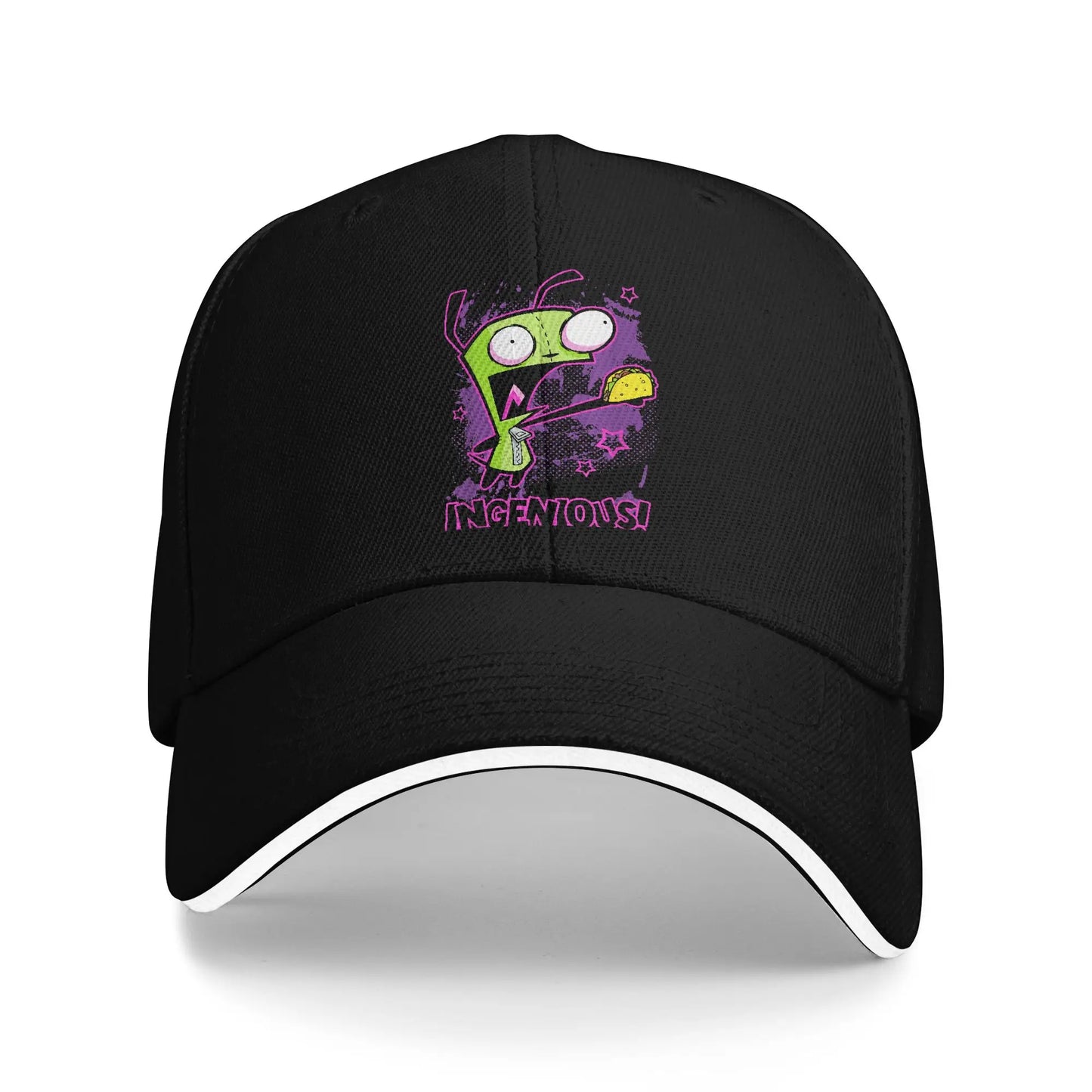Invader Zim Riding Gir Baseball Caps